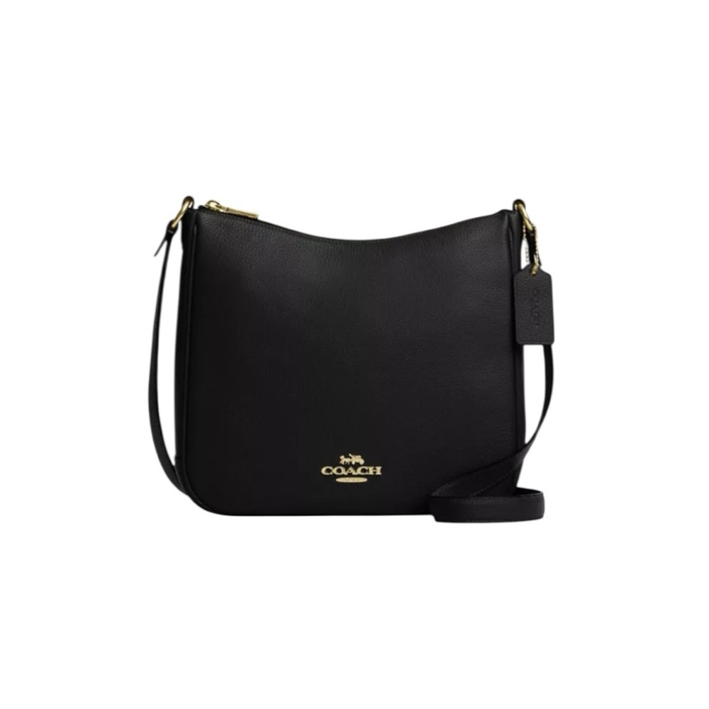Coach Black Pebbled Leather Ellie Crossbody Bag NWT